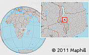 Gray Location Map of Niassa Lake