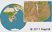 Satellite Location Map of Niassa Lake