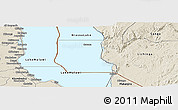 Shaded Relief Panoramic Map of Niassa Lake