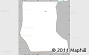 Gray Simple Map of Niassa Lake