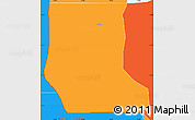 Political Simple Map of Niassa Lake