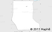 Silver Style Simple Map of Niassa Lake