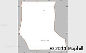 Gray Simple Map of Licincha, cropped outside