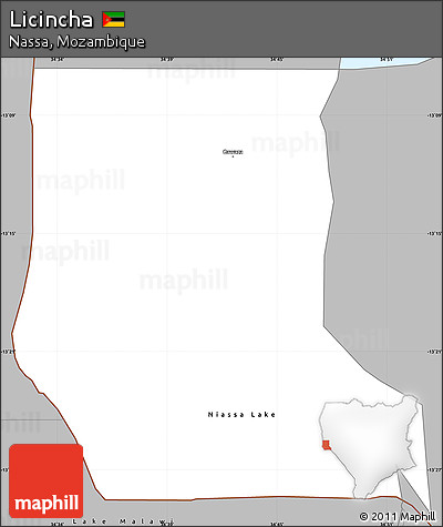 Gray Simple Map of Licincha