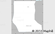 Gray Simple Map of Licincha, single color outside