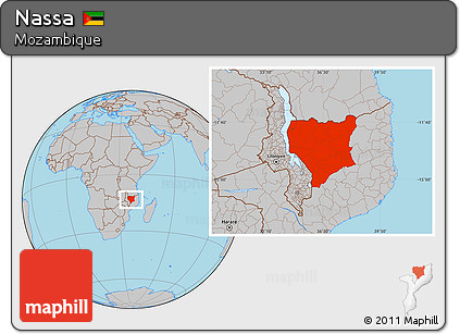 Gray Location Map of Nassa