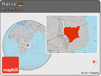 Gray Location Map of Nassa