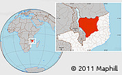 Gray Location Map of Nassa, highlighted country