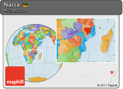Political Location Map of Nassa, within the entire country