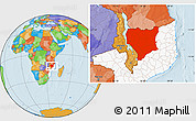 Political Location Map of Nassa, highlighted country