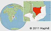 Savanna Style Location Map of Nassa, highlighted country