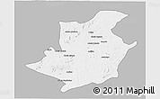 Gray 3D Map of Majune, single color outside