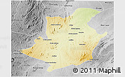 Physical 3D Map of Majune, desaturated