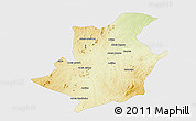 Physical 3D Map of Majune, single color outside