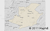 Shaded Relief 3D Map of Majune, desaturated