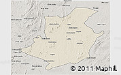 Shaded Relief 3D Map of Majune, semi-desaturated