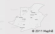 Silver Style 3D Map of Majune, single color outside