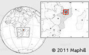 Blank Location Map of Majune, highlighted country, highlighted parent region, within the entire country