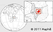 Blank Location Map of Majune, highlighted parent region