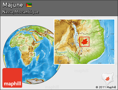 Physical Location Map of Majune