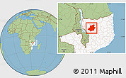 Savanna Style Location Map of Majune, highlighted country