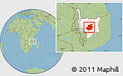 Savanna Style Location Map of Majune, highlighted parent region
