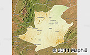 Physical Map of Majune, satellite outside