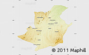 Physical Map of Majune, single color outside
