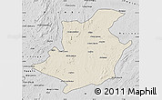 Shaded Relief Map of Majune, desaturated