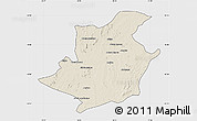 Shaded Relief Map of Majune, single color outside
