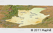 Physical Panoramic Map of Majune, satellite outside