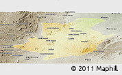 Physical Panoramic Map of Majune, semi-desaturated