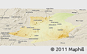 Physical Panoramic Map of Majune, shaded relief outside