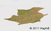 Satellite Panoramic Map of Majune, cropped outside