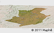 Satellite Panoramic Map of Majune, lighten