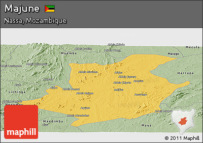 Savanna Style Panoramic Map of Majune