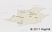 Shaded Relief Panoramic Map of Majune, single color outside