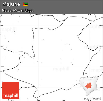 Blank Simple Map of Majune, no labels