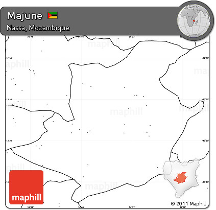 Blank Simple Map of Majune, no labels