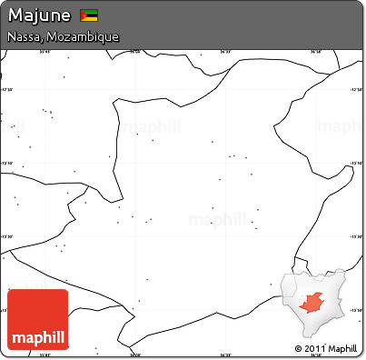 Blank Simple Map of Majune, no labels