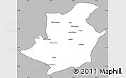 Gray Simple Map of Majune, cropped outside