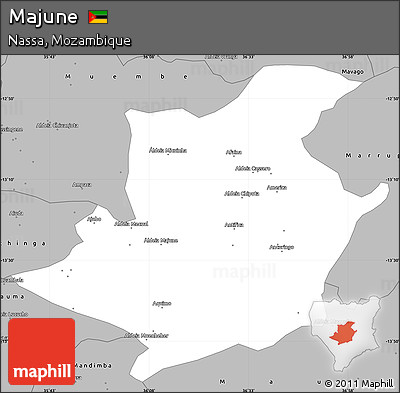 Gray Simple Map of Majune