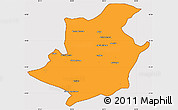 Political Simple Map of Majune, cropped outside