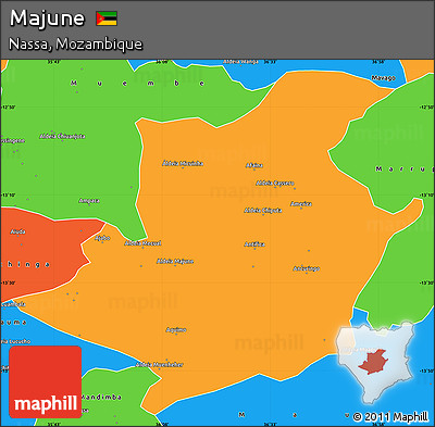 Political Simple Map of Majune