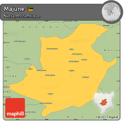 Savanna Style Simple Map of Majune