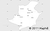 Silver Style Simple Map of Majune, single color outside
