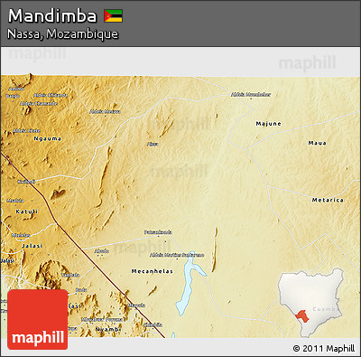 Physical 3D Map of Mandimba