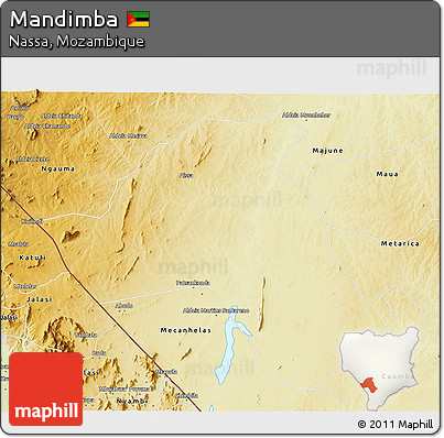 Physical 3D Map of Mandimba