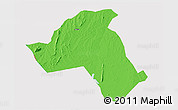 Political 3D Map of Mandimba, cropped outside