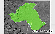 Political 3D Map of Mandimba, darken, desaturated